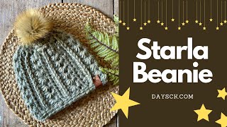 Crochet Star Stitch Chunky Beanie Hat Toque  Perfect for market prep [upl. by Hgiel]