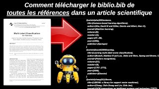 Comment télécharger toutes les références bibliographiques citées dans un article scientifique bib [upl. by Lewes]