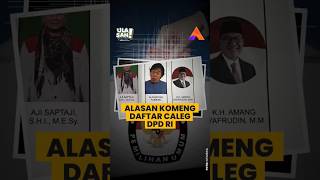 ALASAN KOMENG DAFTAR CALEG DPD RI [upl. by Rossy]