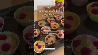 Recette financiers légers sans beurre à la framboise foodinspi cuisinefacile fitmeal [upl. by Margareta]