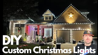 Outlining Your House With Custom Length Christmas Lights DIY Tutorial [upl. by Goodrow]