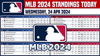 🔵 MLB STANDINGS TODAY as of 24 April 2024  MLB 2024 SCORES amp STANDINGS  ❎️ MLB HIGHLIGHTS [upl. by Brody]