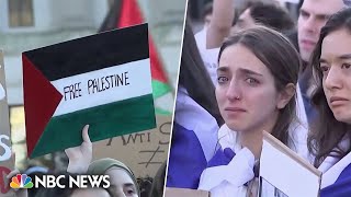 Colleges students across the US clash over IsraelPalestine conflict [upl. by Opiuuk800]