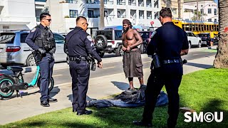 Santa Monica Police Respond to Homeless Mans Indecent Exposure at Park [upl. by Rainer676]