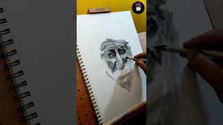 Charcoal Drawing reels artist charcoaldrawing painter artistpainting viralvideo trending [upl. by Foushee]