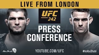 UFC 242 Press Conference Khabib vs Poirier [upl. by Sido]