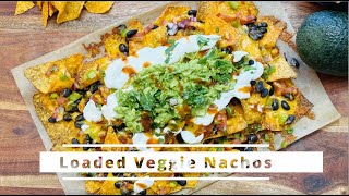 Loaded Veggie Nachos nacho nachosrecipe [upl. by Tenahs]