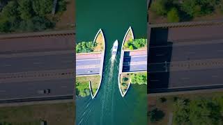 The Veluwemeer Aqueduct  Amazing Water Bridge shorts waterbridge discoverychannelindia [upl. by Ahsitauq329]