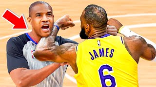 NBA PLAYERS VS OFFICIALS nba referees lebronjames basketball nbahighlights [upl. by Annehs]