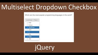 Multi Select Dropdown with Checkbox with jQuery and PHP  PHP Project [upl. by Aurore]