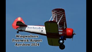 Wingwalkers landing Prestwick Airport  Ayrshow 2024 [upl. by Jehoash831]