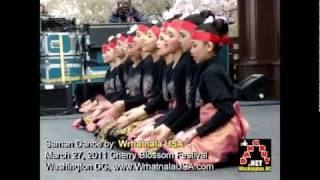 TARI SAMAN DANCE AMERIKA  CHERRY BLOSSOM FESTIVAL 2011 SYLVAN THEATER WASHINGTON MONUMENT DC USA [upl. by Ydak]