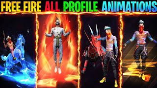 FREE FIRE ALL PROFILE ANIMATIONS  FREE FIRE BEST ANIMATION  DRAGON ANIMATION FREE FIRE [upl. by Enywtna]