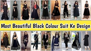 Black Colour Combination Suit  Black colour Suit Contrast Dupatta  Black Colour Suits [upl. by Aime642]