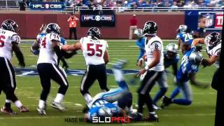 Slow Motion  Ndamukong Suh Kicks Matt Schaub in the balls  nuts 112212 [upl. by Rusert]