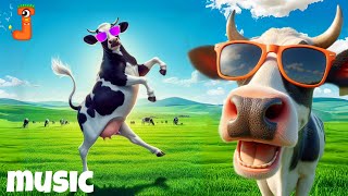 FUNNY COW DANCE FOR 1 HOUR│Cow Song amp Cow Videos 2024  Cow  funny dancing cow  cow mooing 1 hour [upl. by Assilac]