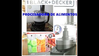 PROCESADOR ALIMENTOS DE 8 TAZAS19 LITROSBLACKDECKER RESENAFOOD PROCESSOR REVIEW [upl. by Harrison]