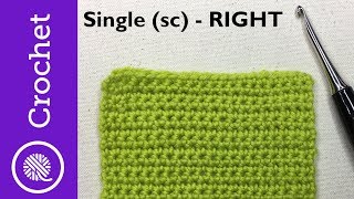 How to Single Crochet  Beginner Crochet Lesson 1  Right Handed CC [upl. by Laurentia]