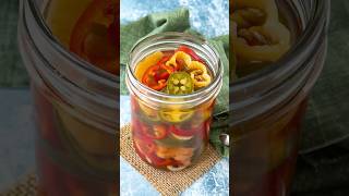 EASY Pickled Peppers 🌶️  Preserve your Harvest [upl. by Yraeg]