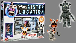 FNAF Sister Location Private Room McFarlane Constructible Set 12826 Lolbit Yendo Mangle [upl. by Purse]