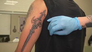 Sword tattoo timelapse [upl. by Llennor829]