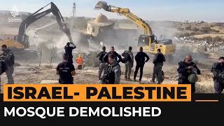 Israeli forces demolish mosque in Negev  AJshorts [upl. by Aidnahs838]