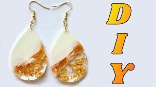 How to Make These Resin Earrings  DIY Resin Jewelry Tutorial for Beginners [upl. by Adnerol326]