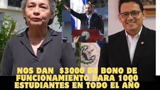 Para 1000 estudiantes nos Dan bono de funcionamiento de 3000 en todo el año [upl. by Rieth]