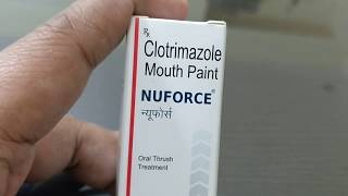 Nuforce mouth paint fungal infection white patch inside mouth [upl. by Ailehpo]