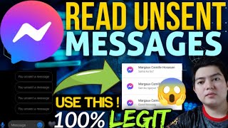 PAANO BASAHIN ANG UNSENT OR DELETED MESSAGE SA MESSENGER  100 LEGIT WITH PROOF [upl. by Ag492]