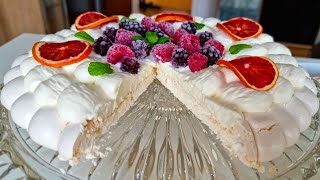 Preparation of Pavlova Cake Tender Queen of All Sweets 🥰 [upl. by Alain]