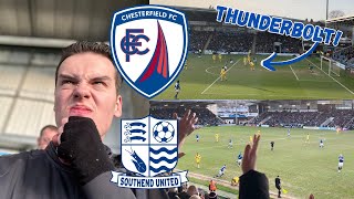 CHESTERFIELD VS SOUTHEND30OUT OF PRACTISE BLUES FALL TO RAMPANT SPIREITES [upl. by Ruel875]