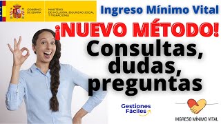 👩🤷‍♀️✅ Ingreso Minimo Vital  ¡¡ PREGUNTAS DUDAS  Nuevo Método  Rápido y Fácil [upl. by Salchunas]