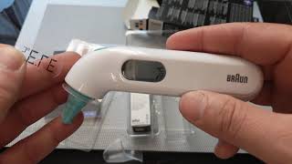 Braun Fieberthermometer InfrarotOhrthermometer ThermoScan 3 unboxing [upl. by Nuncia408]