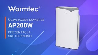 Oczyszczacz powietrza Warmtec Ap200W  prezentacja skuteczności [upl. by Him]