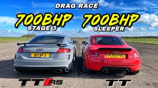 DAZA WHO 700HP MK1 TT SLEEPER vs 700HP MK3 TTRS [upl. by Schober831]