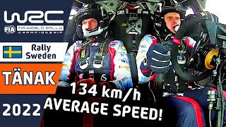 Ott Tänak Rally Onboard FULL SPEED on SNOW  WRC Rally Sweden 2022 [upl. by Ahseneuq]