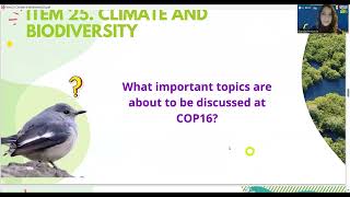 Climate Change and Biodiversity COP 16 Training [upl. by Aidiruy]