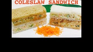 Easy Coleslaw Sandwich At home [upl. by Ellord]