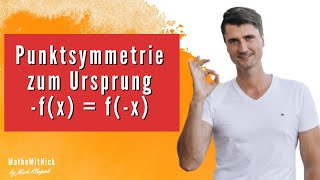 Punktsymmetrie zum Ursprung  Grundlagen und Beispiele  MatheMitNick [upl. by Lletram]