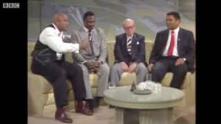 Frazier Ali and Foreman On British TV Show Very Funny [upl. by Aitahs]