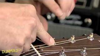 How to String a SteelString Acoustic Guitar For Dummies [upl. by Lenej]