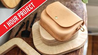 Making a Leather Bag in an Hour [upl. by Ydak]