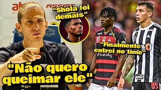 🚨 SHOLA FENÔMENO DO FLAMENGO FILIPE LUIS FALA DOS GAROTOS DA BASE E ESTREIA DE SHOLA NA COLETIVA [upl. by Elane]