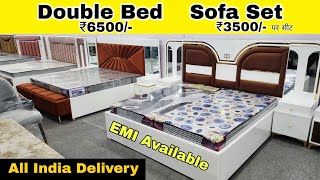 CHEAPEST FURNITURE MARKET DELHI🔥Double Bed 6000 5 seater sofa 6500 Almirah 2200 Furniture Market [upl. by Wales]