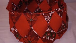 how to make a fabric woven basket [upl. by Gabrielle613]