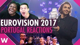 Salvador Sobral reaction videos Eurovision 2017 Portugal highlights [upl. by Kahl485]