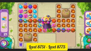 Gardenscapes  Level 8751  Level 8775   All Puzzles  Gameplay PART  402 [upl. by Lenrad]