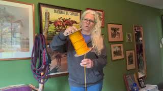 HOW TO BRAID A MECATE AND LOOP REINS  Measuring paracord for Mecate [upl. by Animaj]