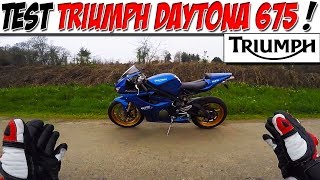 Moto Vlog 128  TEST TRIUMPH DAYTONA 675  CE SON  😍 [upl. by Naik466]